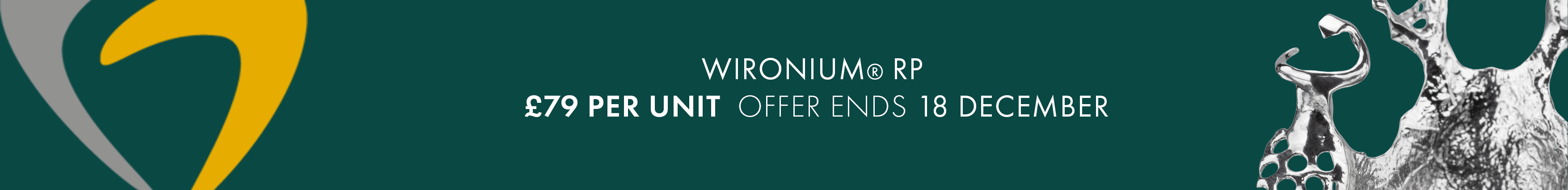 BEGO Wironium RP — £79 per unit, offer ends 18 December